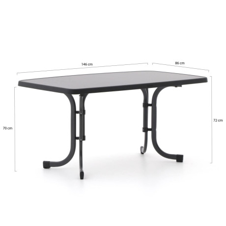 Sieger Mecalit klaptafel 150x90x72cm - Laagste prijsgarantie! afbeelding2 - 1