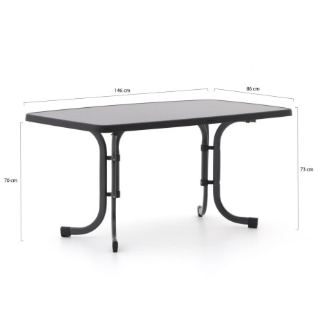 Sieger Mecalit klaptafel 150x90x73cm - Laagste prijsgarantie! afbeelding2 - 1