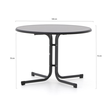 Sieger Mecalit klaptafel ø 100cm (h:72cm) - Laagste prijsgarantie! afbeelding2 - 1