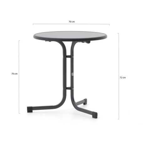 Sieger Mecalit klaptafel ø 70cm (h:72cm) - Laagste prijsgarantie! afbeelding2 - 1