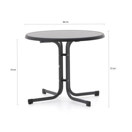 Sieger Mecalit klaptafel ø 86cm (h:72cm) - Laagste prijsgarantie! afbeelding2 - 1