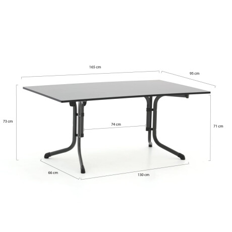 Sieger Vivodur klaptafel 165x95x73cm - Laagste prijsgarantie! afbeelding2 - 1