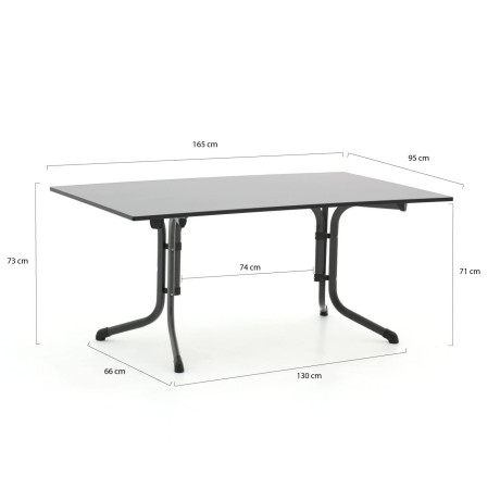 Sieger Vivodur klaptafel 165x95x73cm - Laagste prijsgarantie! afbeelding2 - 1