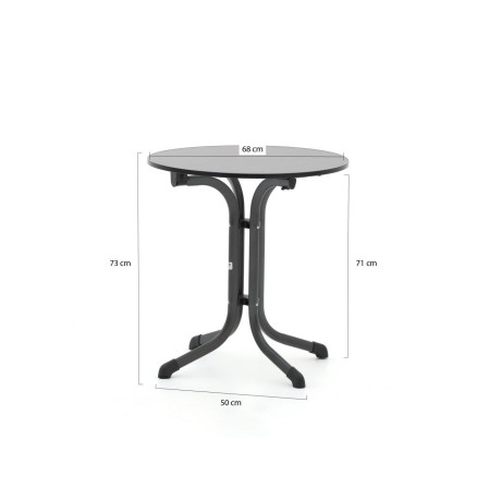 Sieger Vivodur klaptafel ø 68cm (h:73cm) - Laagste prijsgarantie! afbeelding2 - 1