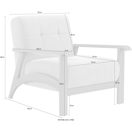 sit&more Fauteuil Billund Armleuningen van eikenkleurig beukenhout, verschillende bekledingen en kleuren afbeelding2 - 1