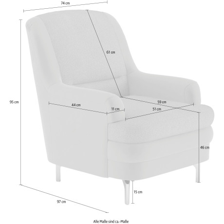 sit&more Fauteuil Oriënt inclusief 1 sierkussen met strassteentjes, goudkleurige metalen poten afbeelding2 - 1