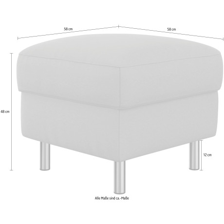 sit&more Hocker met bergruimte Sinatra Zitoppervlak is afneembaar, chroomkleurige, metalen poten afbeelding2 - 1