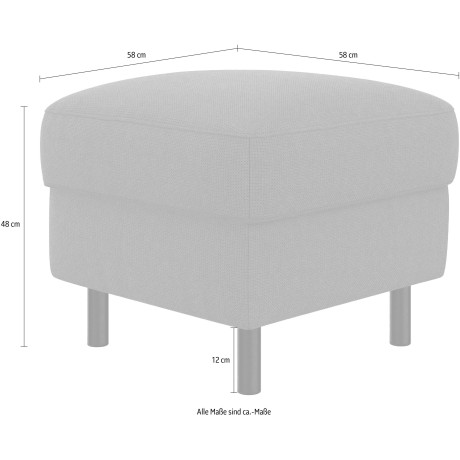 sit&more Hocker met bergruimte Sinatra Zitoppervlak is afneembaar, matzwarte metalen poten afbeelding2 - 1