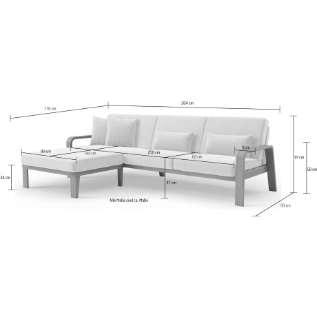 sit&more Hoekbank Kolding L-vorm Armleuningen van eikenkleurig beukenhout, verschillende bekledingen en kleuren afbeelding2 - 1