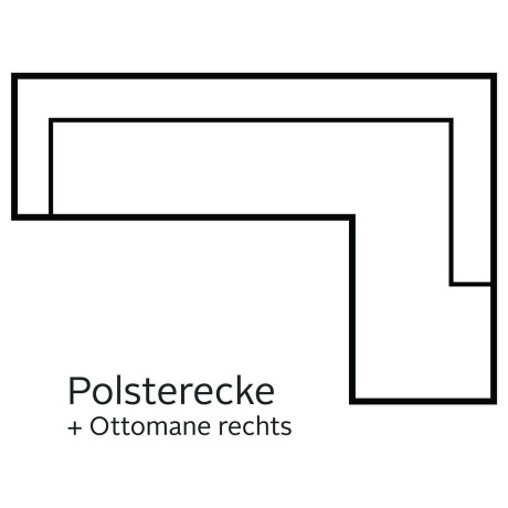 sit&more Hoekbank Valantine met ottomane, inclusief verstelbare hoofdsteun en armleuning afbeelding2 - 1