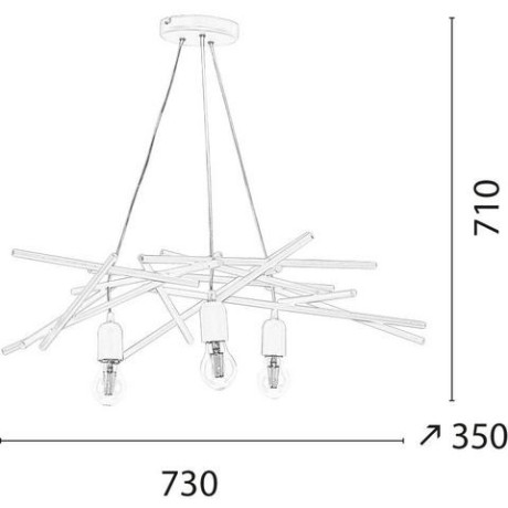 SPOT Light Hanglamp GLENN van metaal, origineel design, bijpassende lm e27, made in europe (1 stuk) afbeelding2 - 1