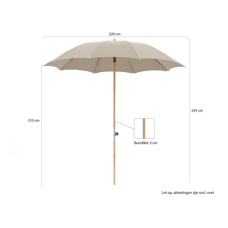 Suncomfort by Glatz  Rustico parasol ø 220cm - Laagste prijsgarantie! afbeelding2 - 1