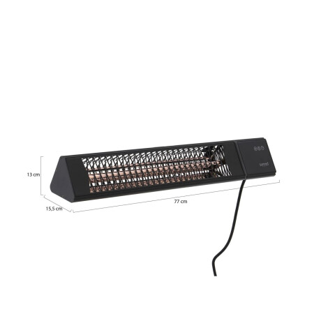 Sunred Dark Smart muur terrasverwarmer triangel 2500 Watt - Laagste prijsgarantie! afbeelding2 - 1