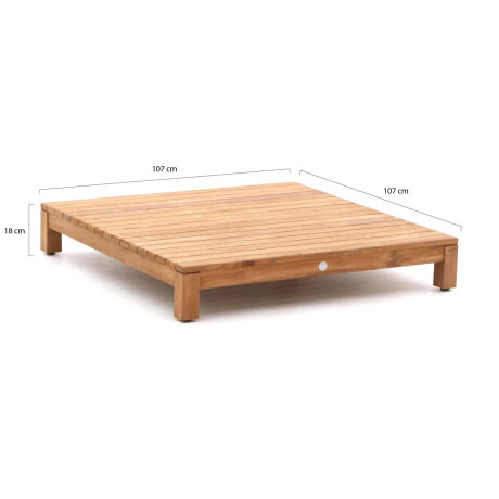 SUNS Portofino lounge tuintafel 107x107x18cm - Laagste prijsgarantie! afbeelding2 - 1