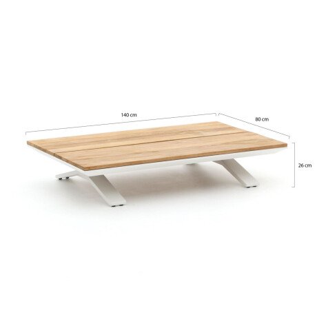 SUNS Stockholm lounge tuintafel 140x80x26cm - Laagste prijsgarantie! afbeelding2 - 1