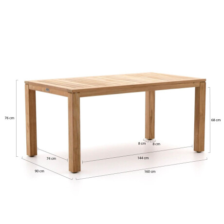 Sunyard Buxton dining tuintafel 160x90cm - Laagste prijsgarantie! afbeelding2 - 1