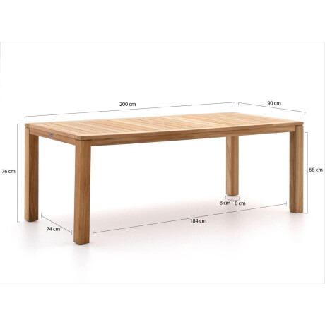 Sunyard Buxton dining tuintafel 200x90cm - Laagste prijsgarantie! afbeelding2 - 1