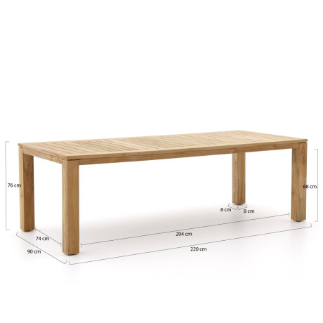 Sunyard Buxton dining tuintafel 220x90cm - Laagste prijsgarantie! afbeelding2 - 1