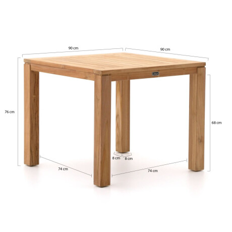 Sunyard Buxton dining tuintafel 90x90cm - Laagste prijsgarantie! afbeelding2 - 1