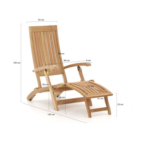 Sunyard Liverpool deckchair - Laagste prijsgarantie! afbeelding2 - 1