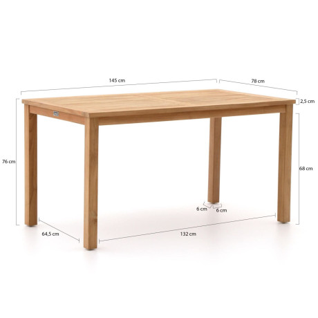 Sunyard Liverpool dining tuintafel 145x78cm - Laagste prijsgarantie! afbeelding2 - 1