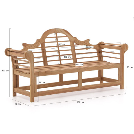 Sunyard Malboro tuinbank 200cm - Laagste prijsgarantie! afbeelding2 - 1