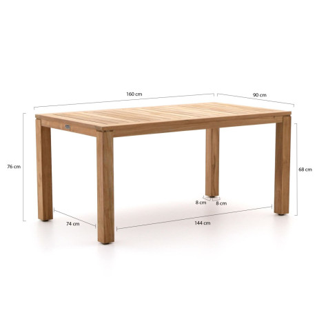 Sunyard Oxford dining tuintafel 160x90cm - Laagste prijsgarantie! afbeelding2 - 1