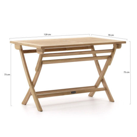 Sunyard Preston klaptafel 120x70x75cm - Laagste prijsgarantie! afbeelding2 - 1