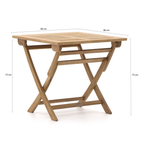 Sunyard Preston klaptafel 80x80x75cm - Laagste prijsgarantie! afbeelding2 - 1