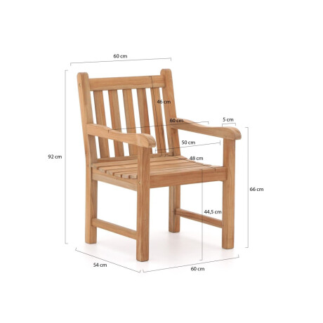 Sunyard Wales/Liverpool 90cm dining tuinset 5-delig - Laagste prijsgarantie! afbeelding2 - 1