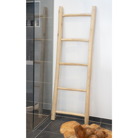 Thea teak houten ladder - 150 x 50 cm afbeelding2 - 1