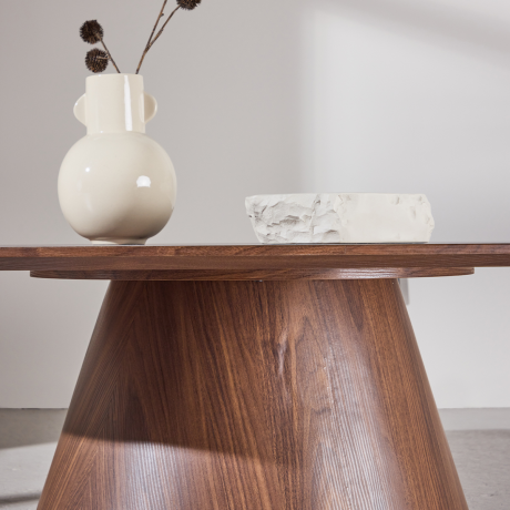 Trude deens ovale houten salontafel bruin - 120 x 39 cm afbeelding2 - 1