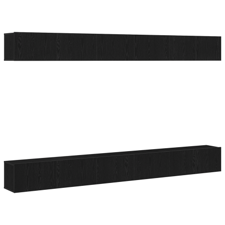 vidaXL 6-delige Tv-meubelset bewerkt hout zwart eikenkleurig afbeelding2 - 1