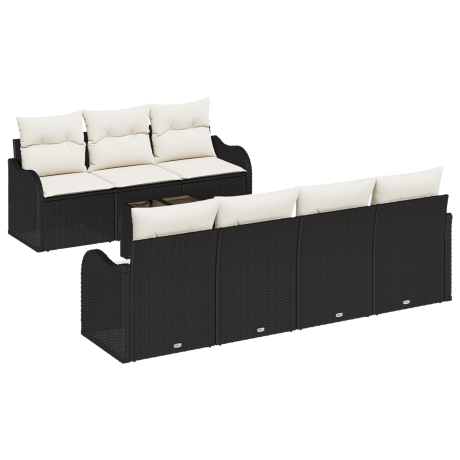 vidaXL Tuin Sofa Set Zwart 55 x 55 x 37 cm poly rattan afbeelding2 - 1