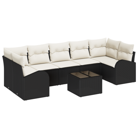 vidaXL Tuin Sofa Set Zwart 55 x 55 x 37 cm poly rattan afbeelding2 - 1