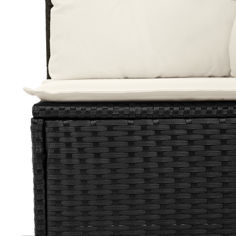 vidaXL Tuin Sofa Set 8 pcs Zwart en Crème Poly rattan, staal en glas afbeelding2 - 1