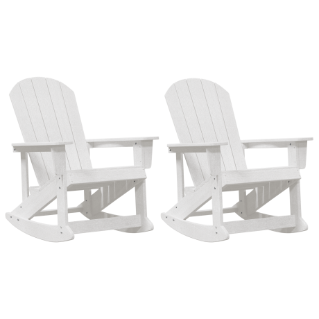 vidaXL Adirondack Schommeltjes 2 pcs Wit HDPE afbeelding2 - 1