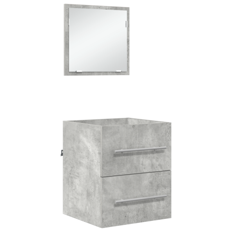 vidaXL Badkamer Kast Beton grijs 41 x 38.5 x 48 cm Bewerkt hout afbeelding2 - 1