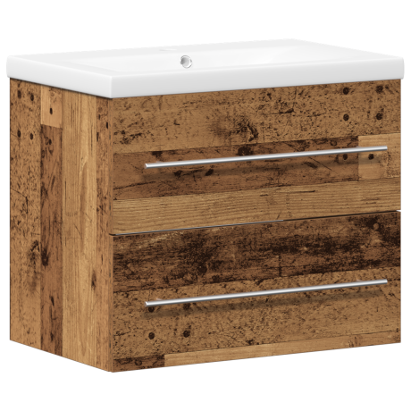 vidaXL Badkamertenk te kast 2 pcs Oud Hout Engineered Hout en Keramiek afbeelding2 - 1