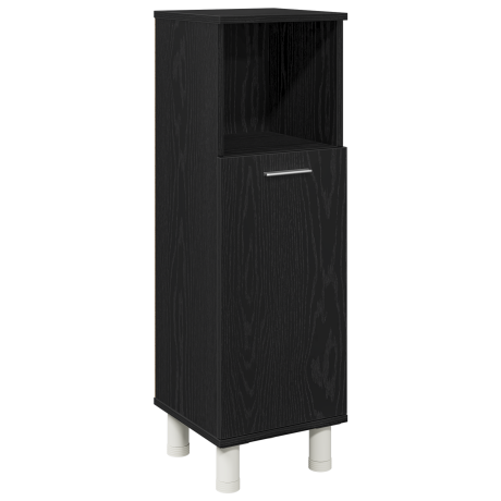 vidaXL Badkamerkast 30x30x95 cm bewerkt hout zwart eikenkleurig afbeelding2 - 1