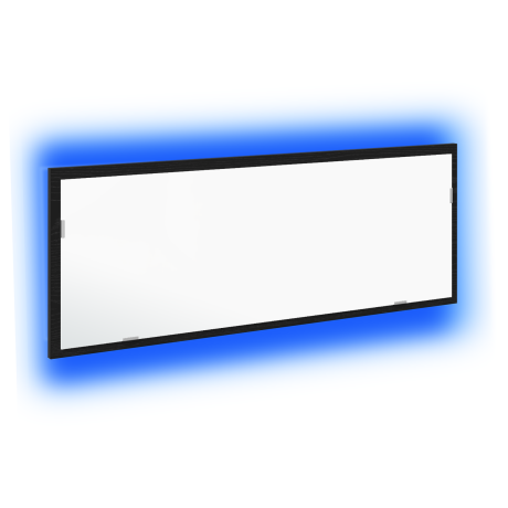 vidaXL Badkamerkast spiegel LED 100x8,5x37 cm bewerkt hout zwart eiken afbeelding2 - 1