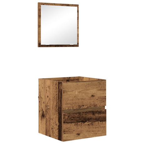 vidaXL Badkameropbergkast Oude Hout MDF met Fineer Medium afbeelding2 - 1