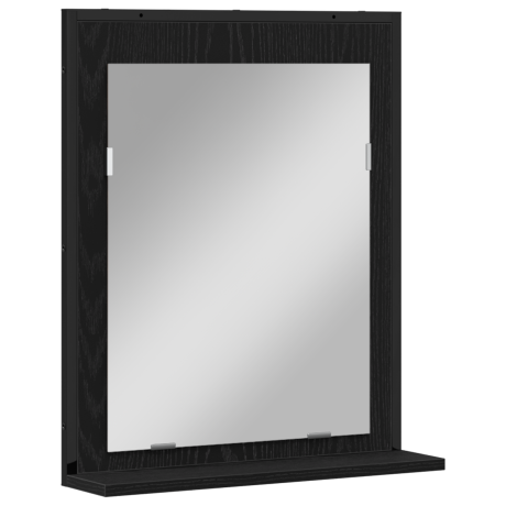 vidaXL Badkamerspiegel 50x12x60 cm bewerkt hout zwart eikenkleurig afbeelding2 - 1