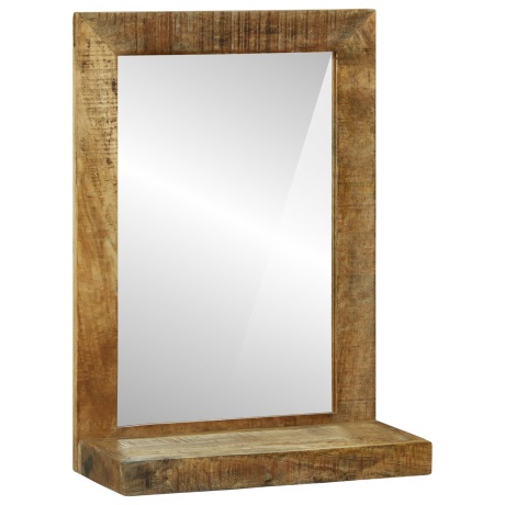 vidaXL Badkamerspiegel 50x22x70 cm Massief Ruw Mango Hout afbeelding2 - 1