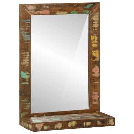 vidaXL Badkamerspiegel 50x22x70 cm van gerecycled massief hout afbeelding2 - 1