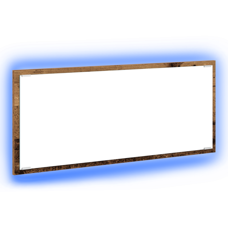 vidaXL Badkamerspiegel Oude hout Bewerkt hout, Glas 90 x 8.5 x 37 cm afbeelding2 - 1