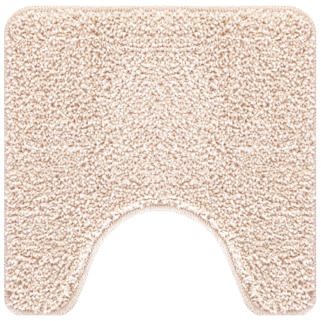 vidaXL Badmat U-vormig anti-slip 50x50 cm polypropeen crèmekleurig afbeelding2 - 1