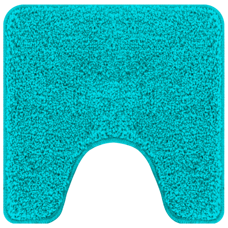 vidaXL Badmat U-vormig anti-slip 50x50 cm polypropeen turquoise afbeelding2 - 1