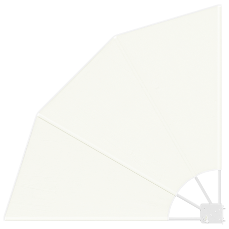 vidaXL Balkon Privacy Scherm Crème 115 x 115 cm Stof afbeelding2 - 1