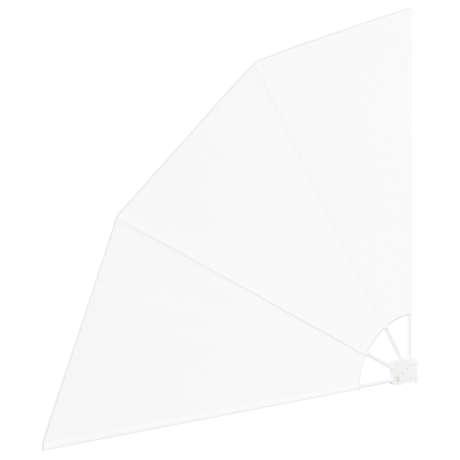 vidaXL Balkon Privacy Scherm Wit 160 x 160 cm Stof afbeelding2 - 1